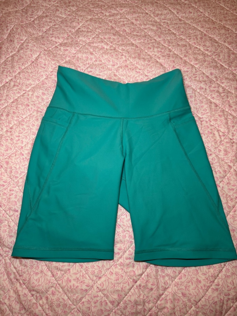 Old Navy Teal High-Waist Bike Shorts